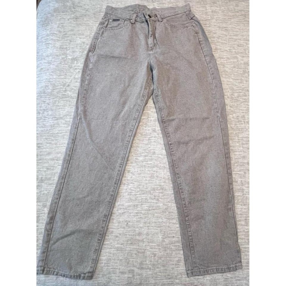 Vintage Lee Riders Women's High Rise Tapered Leg Jeans – Gray Denim – Size 12
